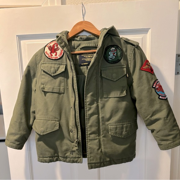 Alpha Industries Bomber Jacket Size 6/7 - Picture 1 of 14